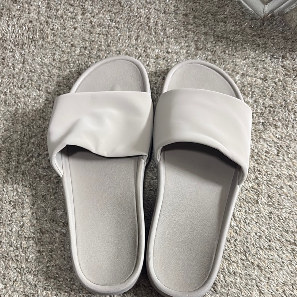 Women's White Slide Sandals